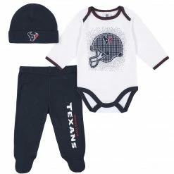 NFL Houston Texans 3-Piece Baby Boys Bodysuit, Pant, And Cap Set