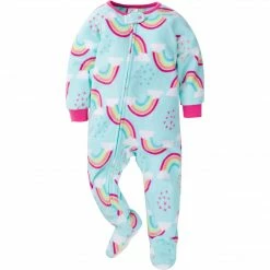 Gerber® BabyPreemie - 24M 2-Pack Baby & Toddler Girls Rainbow Fleece Pajamas