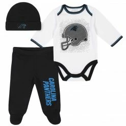 NFL Carolina Panthers 3-Piece Baby Boys Bodysuit, Pant, And Cap Set