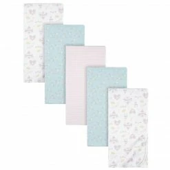 Gerber® BabyPreemie - 24M 5-Pack Baby Girls Princess Flannel Receiving Blankets
