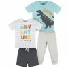 Gerber® 4-Piece Infant & Toddler Boys Dino Blues Tees, Shorts & Pants Set See What's New