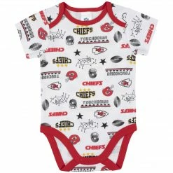 NFL Kansas City Chiefs 3-Piece Baby Boys Bodysuit, Bib, And Cap Set