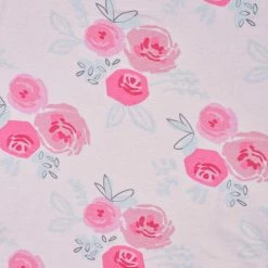 Gerber® Baby Girls Comfy Stretch Roses & Bunnies Reversible Baby Blanket