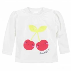 Gerber® BabyPreemie - 24M 2-Piece Baby & Toddler Girls Cherry Kisses Swim Bottom & Rash Guard Set