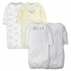 Gerber® BabyPreemie - 24M 4-Pack Baby Neutral Sheep Gowns