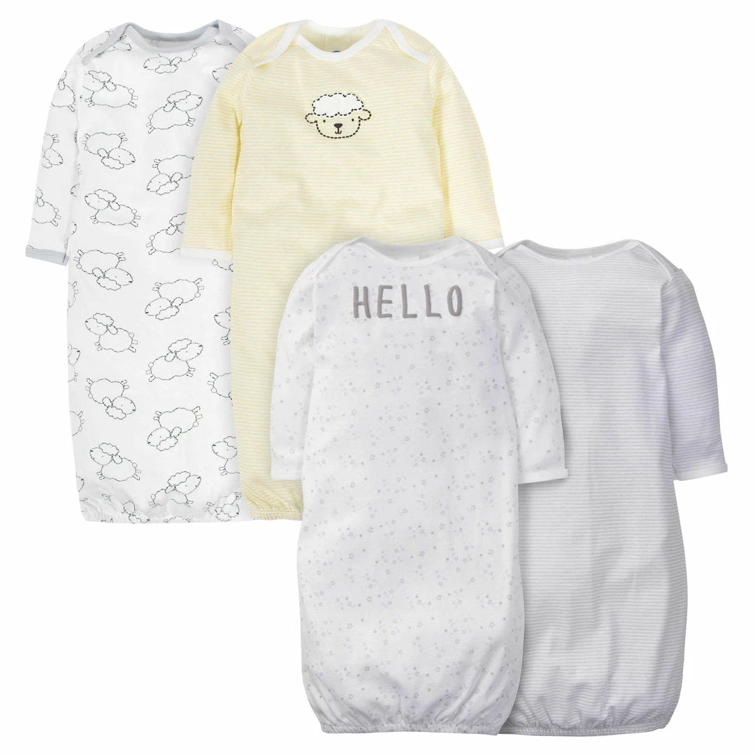 Deals 😉 Gerber® BabyPreemie - 24M 4-Pack Baby Neutral Sheep Gowns 👍 1 Gerber® BabyPreemie - 24M 4-Pack Baby Neutral Sheep Gowns