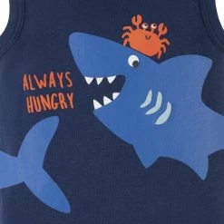 Gerber® See What's New 4-Pack Baby Boys Shark Zone Tank Onesies® Bodysuits
