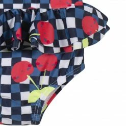 Gerber® 2-Piece Girls Cherry Kisses Swimsuit & Hat Bundle
