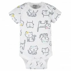 6-Piece Baby Girls Cat Onesies® Brand Bodysuits & Pants Set