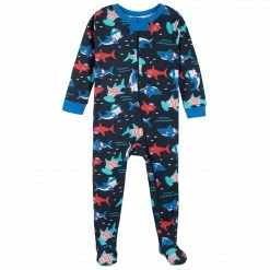 Gerber® 2-Pack Baby & Toddler Boys Shark Zone Snug Fit Footed Cotton Pajamas See What's New