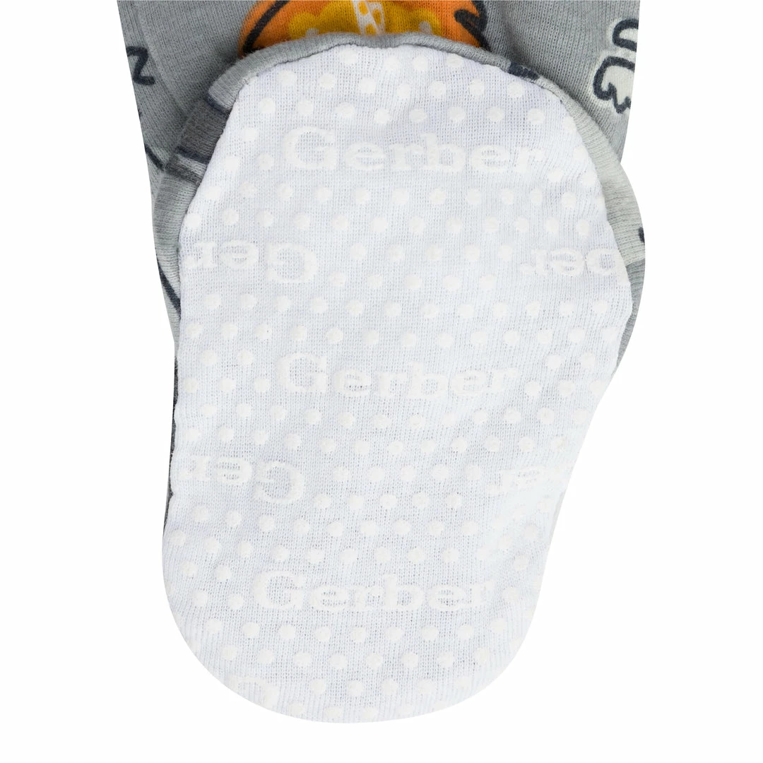 Hot Sale 🥰 Gerber® 2-Pack Baby & Toddler Boys Lion Snug Fit Footed Cotton Pajamas 😍 4 Gerber® 2-Pack Baby & Toddler Boys Lion Snug Fit Footed Cotton Pajamas