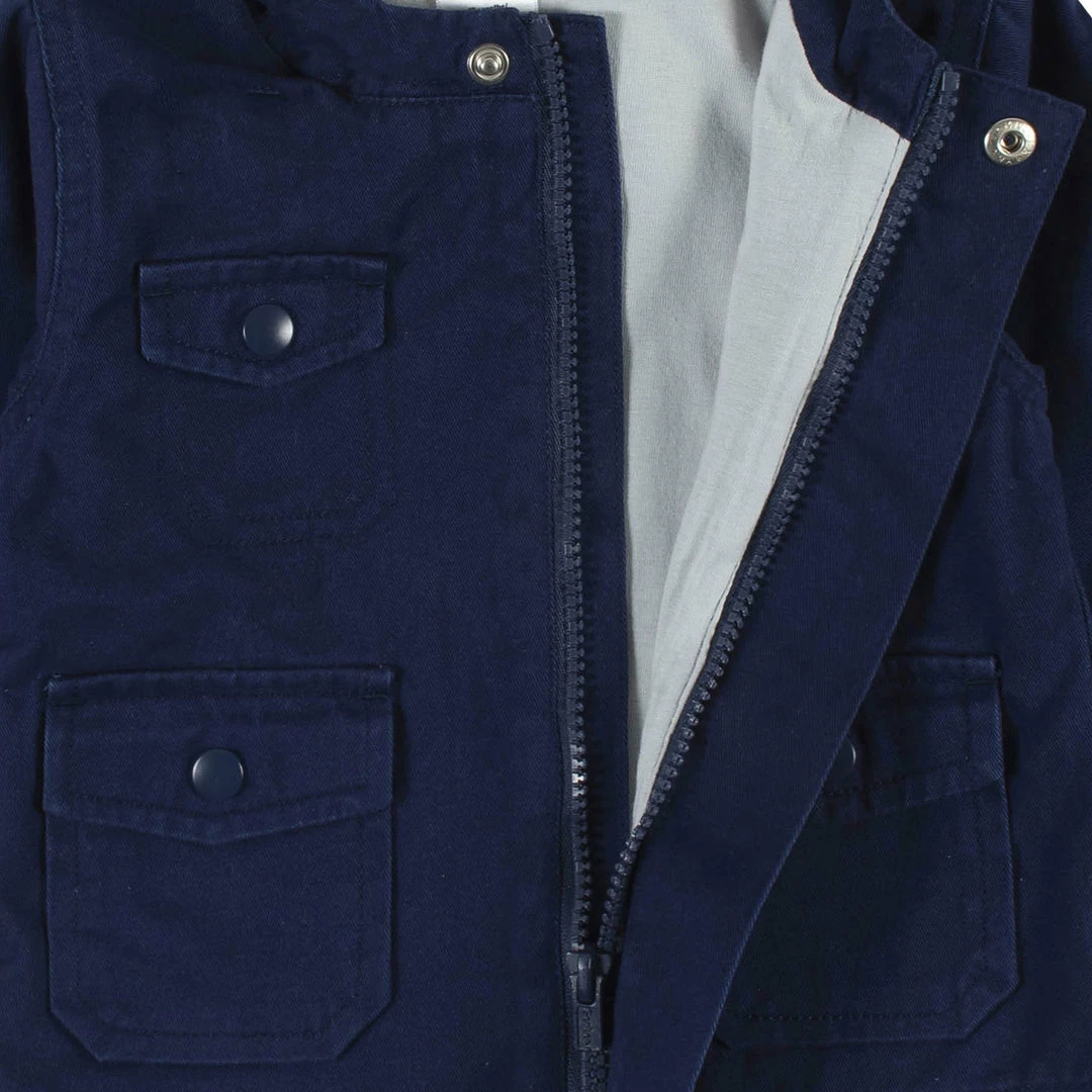 Best deal 😍 Gerber® Infant & Toddler Navy Hooded Cotton Twill Utility Jacket 😀 6 Gerber® Infant & Toddler Navy Hooded Cotton Twill Utility Jacket