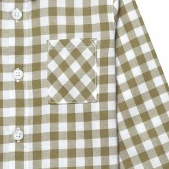 Gerber® Kids Infant & Toddler Boys Tan Plaid Woven Plaid Shirt