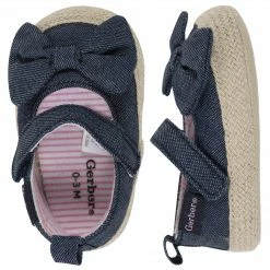Gerber® BabyPreemie - 24M Baby Girls Navy Chambray Shoes