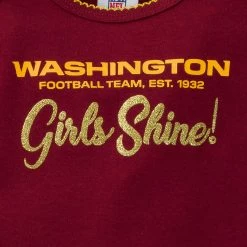 NFL 3-Pack Baby Girls Washington Short Sleeve Bodysuits