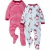 Gerber® BabyPreemie - 24M 2-Pack Baby & Toddler Neutral Santa Fleece Pajamas