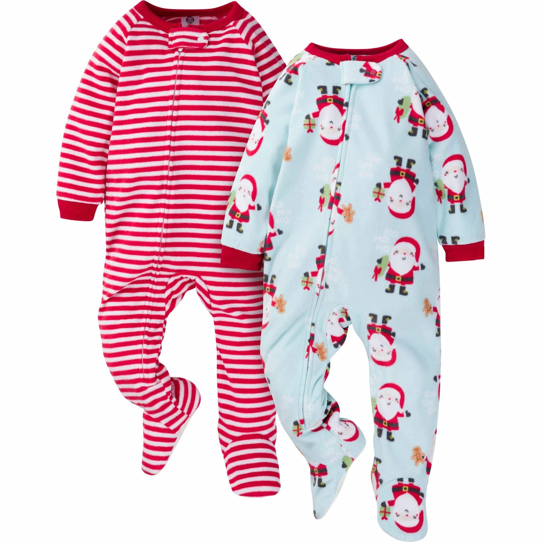Wholesale 🛒 Gerber® BabyPreemie - 24M 2-Pack Baby & Toddler Neutral Santa Fleece Pajamas 💯 1 Gerber® BabyPreemie - 24M 2-Pack Baby & Toddler Neutral Santa Fleece Pajamas