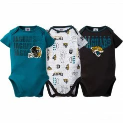 NFL Jaguars 3-Pack Infant Short Sleeve Bodysuits