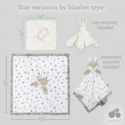 Just Born By Gerber® BabyPreemie - 24M Embroidered Deer Baby Neutral Security Blanket