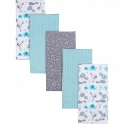 Gerber® 5-Pack Baby Boys Safari Flannel Receiving Blankets