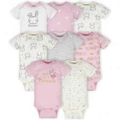 Gerber® 8-Pack Baby Girls Princess Short Sleeve Onesies® Bodysuits BabyPreemie - 24M