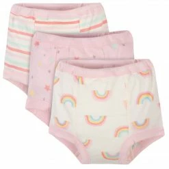 Gerber® 3-Pack Toddler Girls Rainbow Training Pants