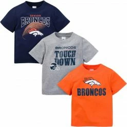 NFL BabyPreemie - 24M 3-Pack Baby & Toddler Boys Broncos Short Sleeve Shirts