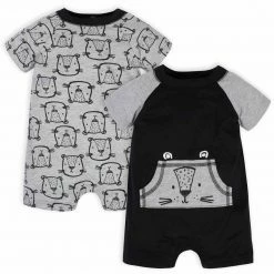 Gerber® 2-Pack Baby Boys Tiger Rompers