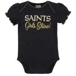 Cheapest โ NFL New Orleans Saints Baby ๐ง Girls Short Sleeve Bodysuits BabyPreemie - 24M ๐ 7 NFL New Orleans Saints Baby Girls Short Sleeve Bodysuits BabyPreemie - 24M