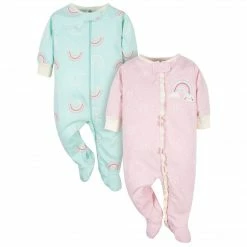 Gerber® Organic 2-Pack Baby Girls Rainbow Sleep 'N Plays