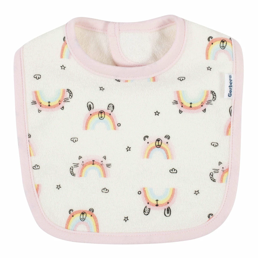 Buy 🎁 Gerber® BabyPreemie - 24M 4-Pack Baby 👧 Girls Rainbow Bibs ✨ 3 Gerber® BabyPreemie - 24M 4-Pack Baby Girls Rainbow Bibs