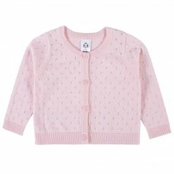 Gerber® Baby & Toddler Girls Pink Pointelle Cardigan