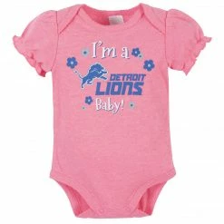 Promo ๐ NFL Detroit Lions Baby ๐ง Girls Short Sleeve Bodysuits BabyPreemie - 24M ๐ 7 NFL Detroit Lions Baby Girls Short Sleeve Bodysuits BabyPreemie - 24M