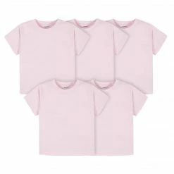 Gerber® 5-Pack Baby & Toddler Light Pink Premium Short Sleeve Tees BabyPreemie - 24M