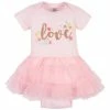 Gerber® Baby Girls Love You Organic Tutu Onesies® Bodysuit