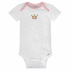 BabyPreemie - 24M Gerber® 8-pack Baby Girls' Castle Short Sleeve Onesies® Bodysuits