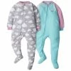 Gerber® Toddler2T - 5T 2-Pack Toddler Girl Dreaming Clouds Blanket Sleepers