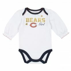 Flash Sale 🛒 NFL Chicago Bears Baby 👧 Girls Long Sleeve Bodysuits BabyPreemie - 24M 🔥 6 NFL Chicago Bears Baby Girls Long Sleeve Bodysuits BabyPreemie - 24M