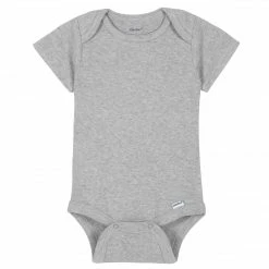 Gerber® Solid Essentials Premium Short Sleeve Onesies® Bodysuit - Light Gray