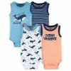 Gerber® 4-Pack Baby Boys Sea Friends Tank Onesies® Bodysuits