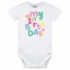 Gerber® Baby Neutral "My First Birthday" Short Sleeve Onesies® Bodysuit