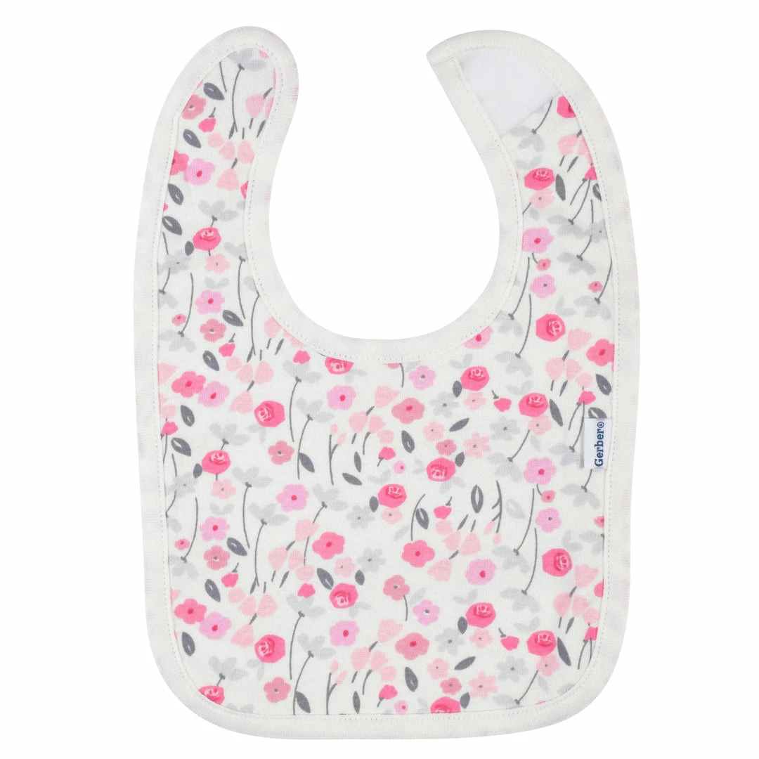 Best Sale 🧨 Gerber® 3-Piece Baby 👧 Girls Comfy Stretch Roses & Bunnies Bib & Burps Set BabyPreemie - 24M 👍 3 Gerber® 3-Piece Baby Girls Comfy Stretch Roses & Bunnies Bib & Burps Set BabyPreemie - 24M