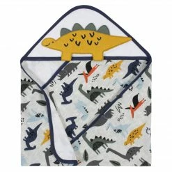 Gerber® 4-Piece Baby Boys Dino Hooded Towel & Washcloth Set Bath