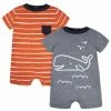 Gerber® 2-Pack Baby Boys Sea Friends Rompers See What's New