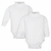 Gerber® 2-Pack Baby Neutral Long Sleeve Turtleneck Onesies® Bodysuits - White