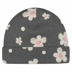 Gerber® 4-Pack Baby Girls Leopard Caps