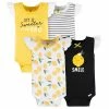 Gerber® See What's New 4-Pack Baby Girls Lemon Squeeze Tank Onesies® Bodysuits