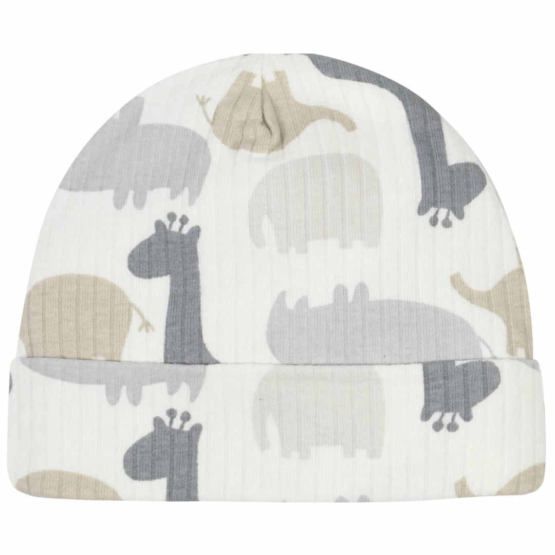 Flash Sale ⭐ Gerber® 4-Piece Organic Baby Boys Jungle Gowns & Caps 🌟 4 Gerber® 4-Piece Organic Baby Boys Jungle Gowns & Caps