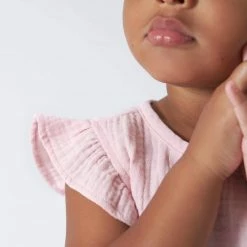 Gerber® Kids Infant & Toddler Girls Pink Gauze Flutter Sleeve Top BabyPreemie - 24M