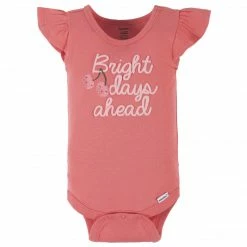 Gerber® 4-Pack Baby Girls Cherry Kisses Short Sleeve Onesies® Bodysuits